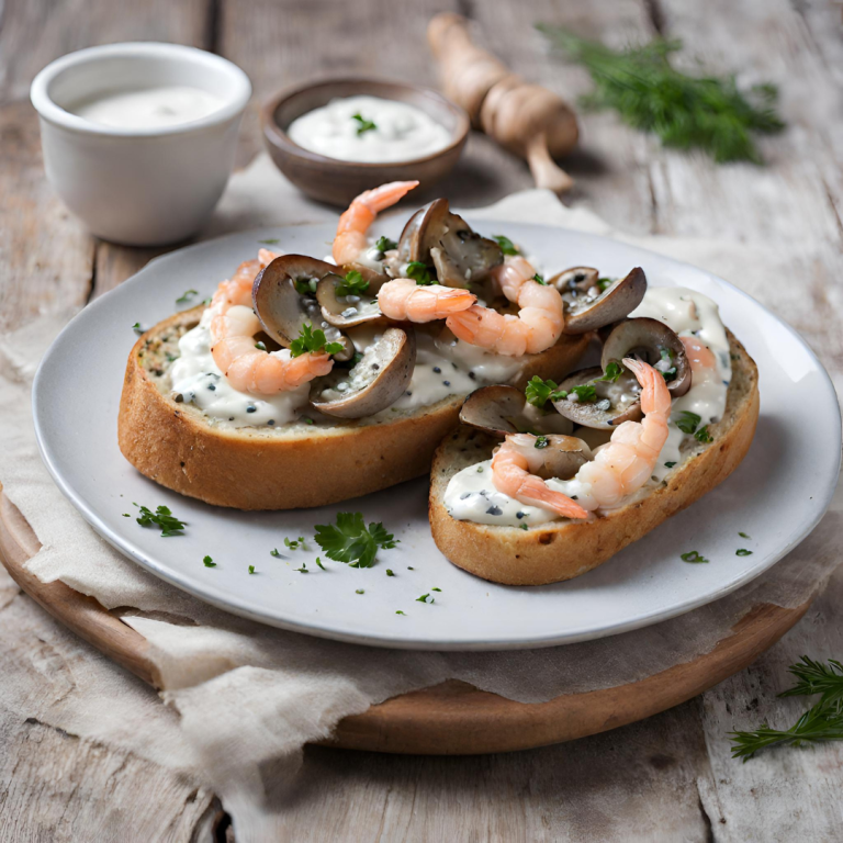 Lee más sobre el artículo LANGOSTINO CON CHAMPIÑONES Y SALSA DE YOGUR